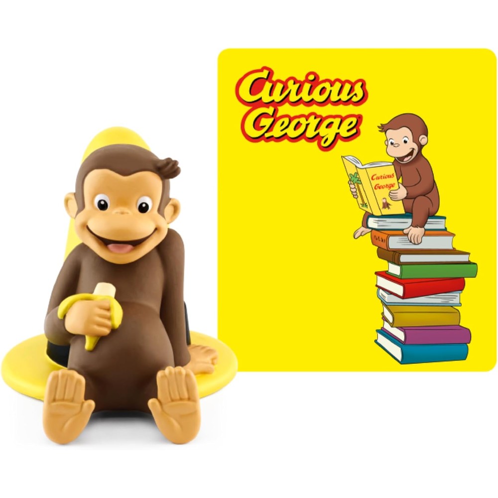 Tonies Curious George Audio Toy Figurine front view showing the monkey character on a magnetic base
