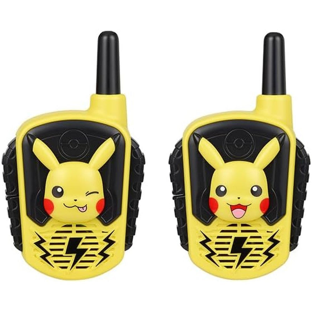 eKids Pokemon walkie talkies front view showing yellow Pikachu design for kids premium toy.
