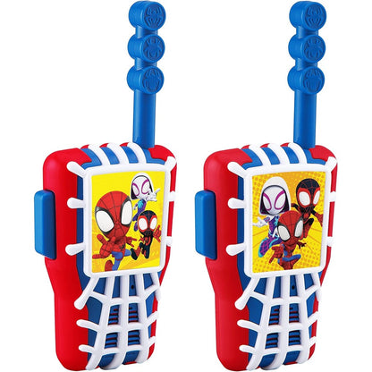 eKids Spidey toy walkie talkies front view showing Marvel character graphics.