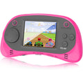 EASEGMER kids handheld learning game console pink front view showing screen and buttons