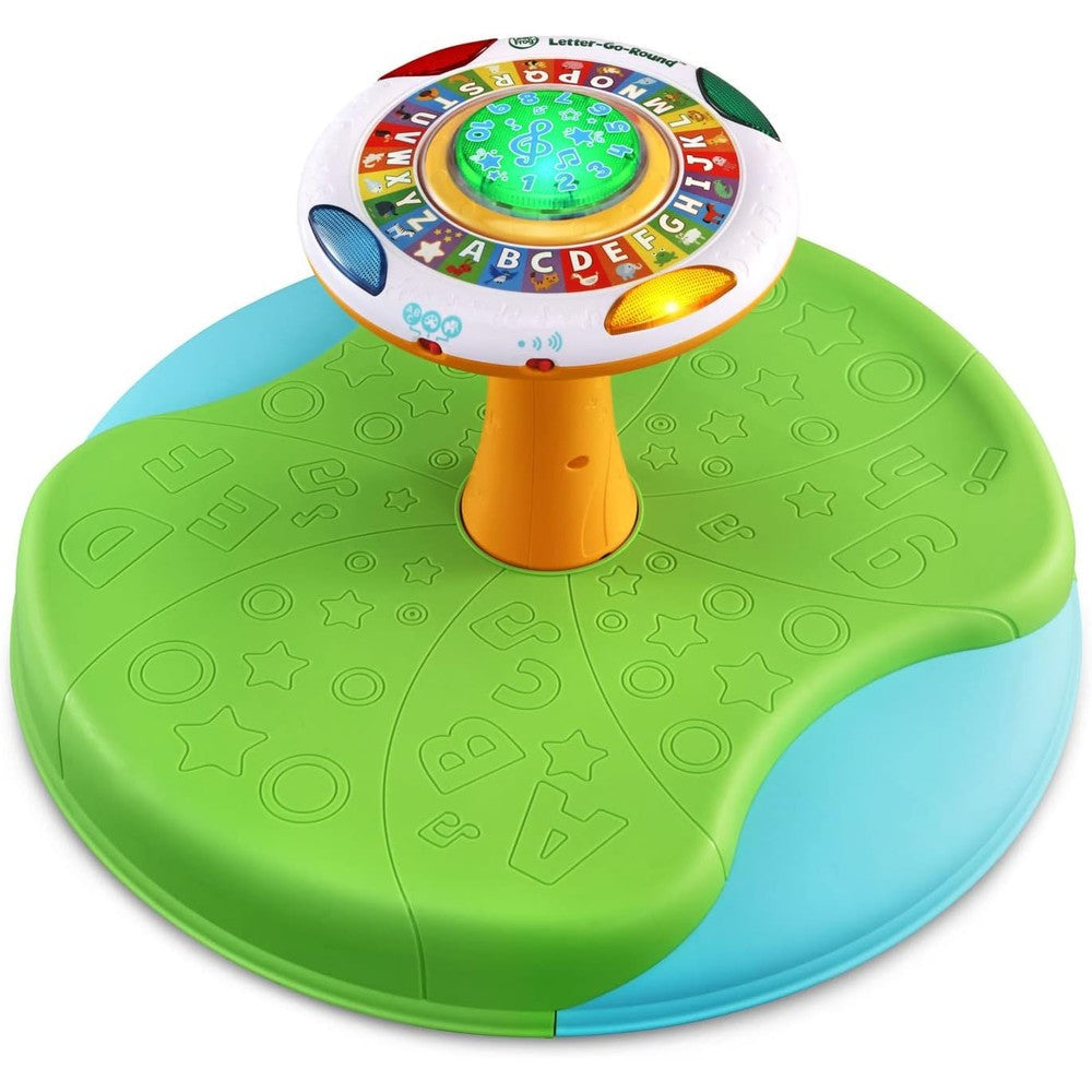 LeapFrog Letter-Go-Round front view green educational spin toy for toddlers