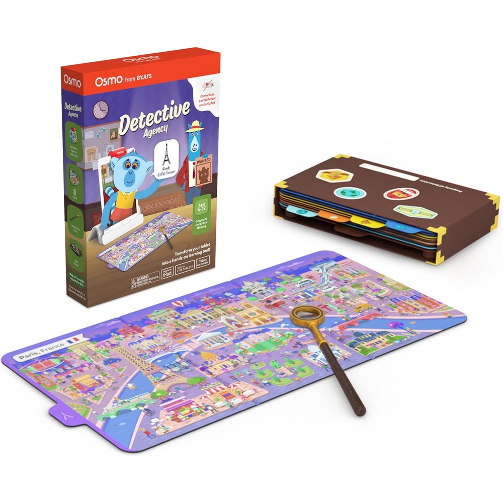 Osmo Detective Agency game box front view featuring educational mystery game contents