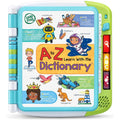 LeapFrog A to Z Learn with Me Dictionary front view showing colorful interactive touch pages