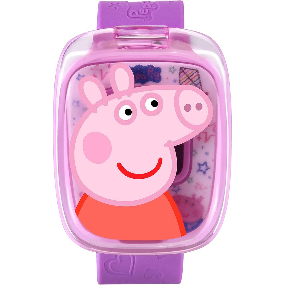 VTech Peppa Pig learning watch purple color front view showing character face on cover