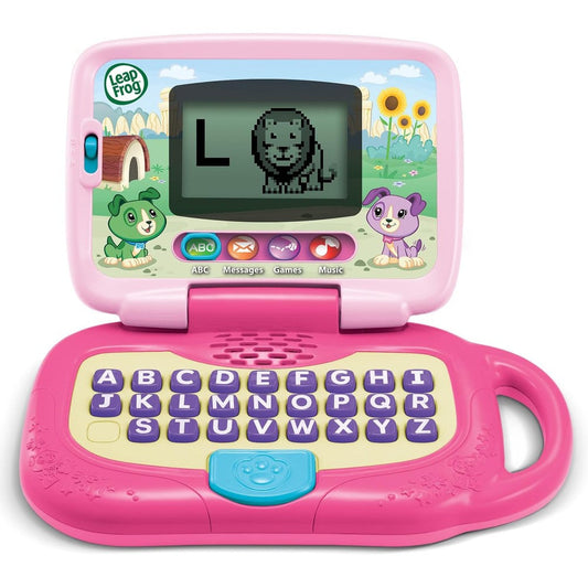 LeapFrog My Own Leaptop Pink front view open showing keyboard and screen