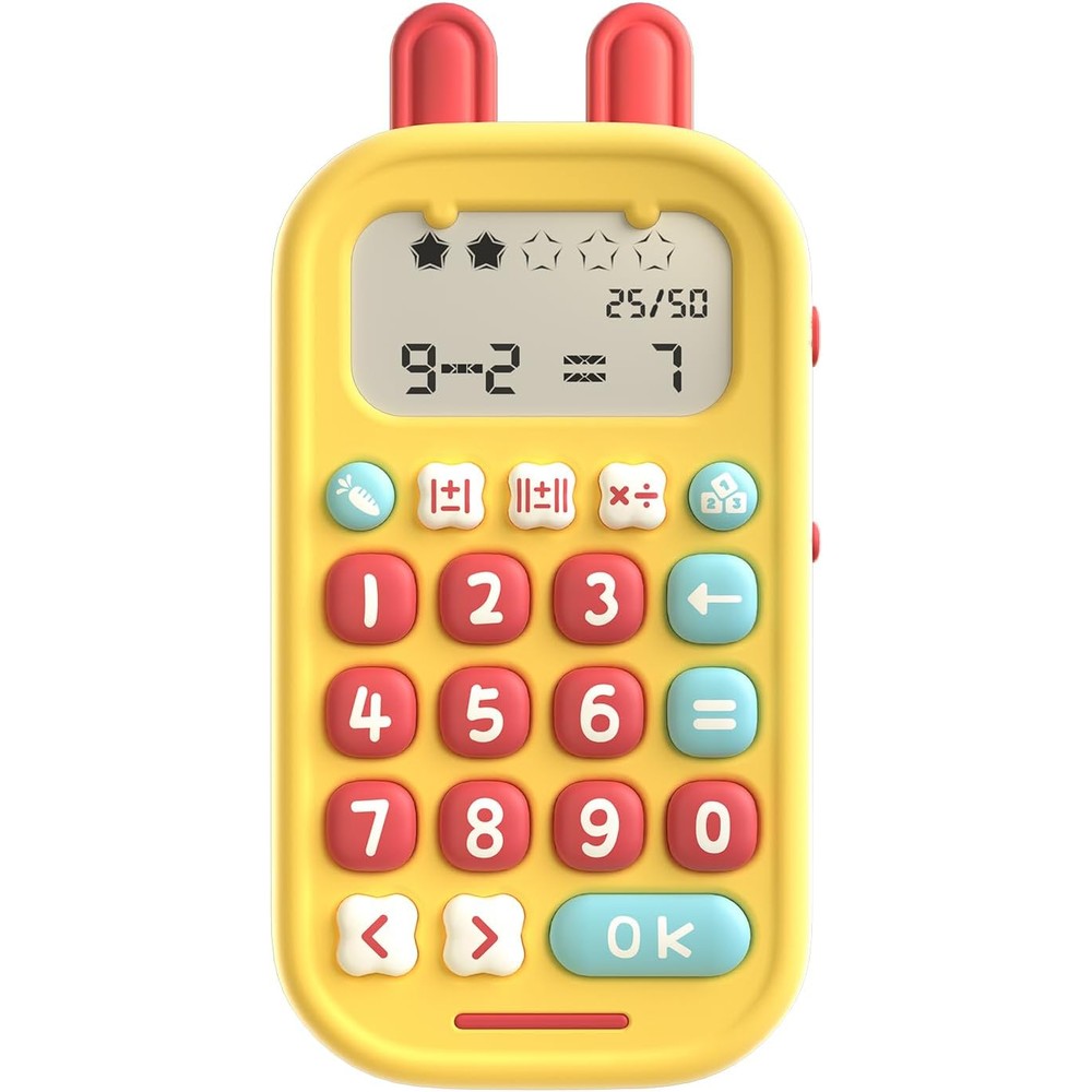 Alilo math games portable handheld educational toy front view showing buttons and digital display.