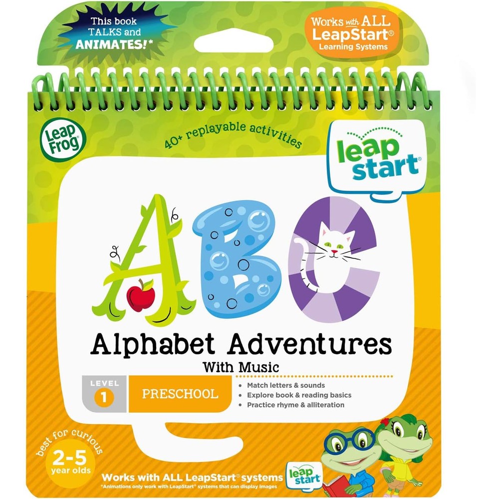 LeapFrog LeapStart Preschool Alphabet Adventures and Music Book front cover