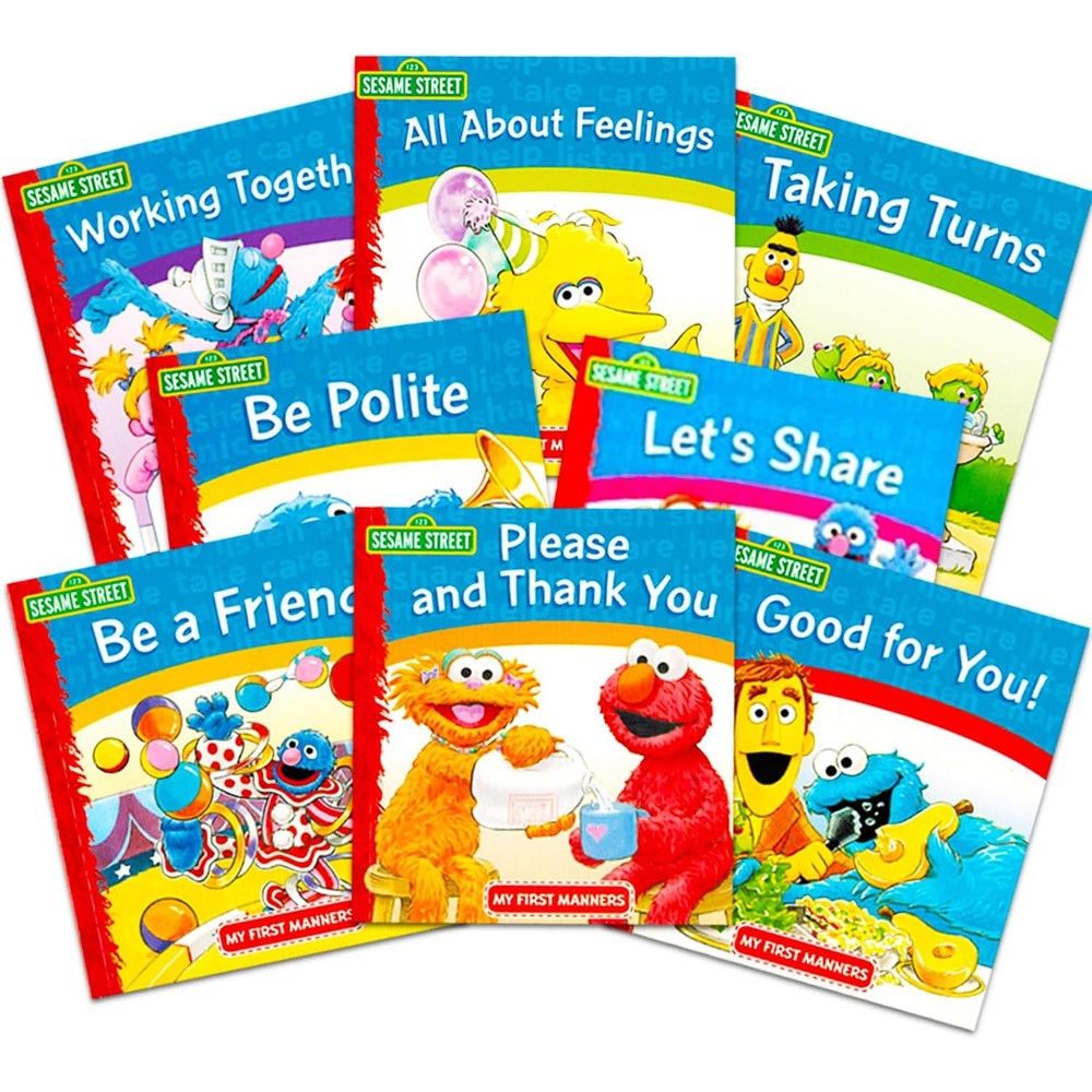 Sesame Street Elmo Manners Books front view set of 8