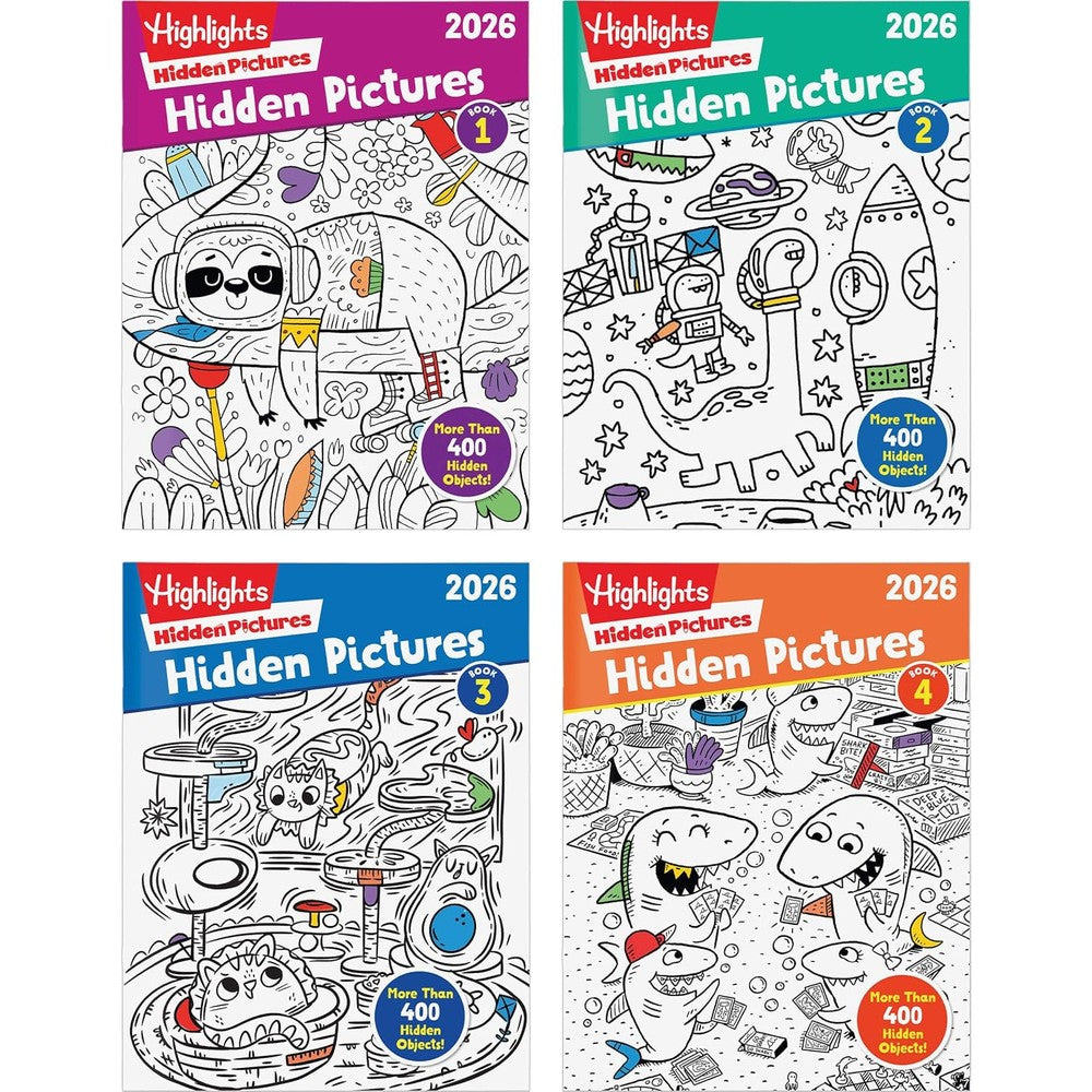 Highlights Hidden Pictures 2026 4-Book Set front view