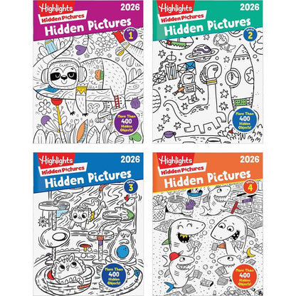 Highlights Hidden Pictures 2026 4-Book Set front view