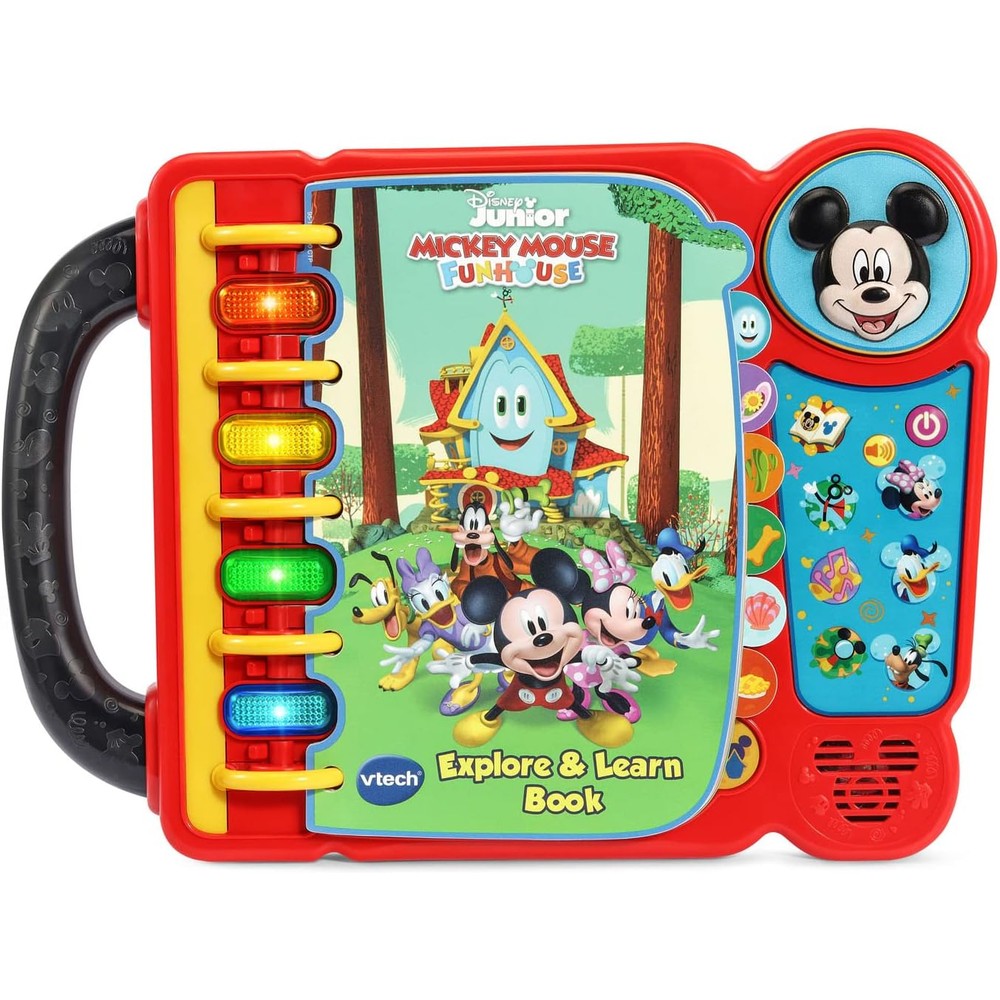 VTech Disney Junior Mickey Mouse Funhouse Explore and Learn Book front cover view