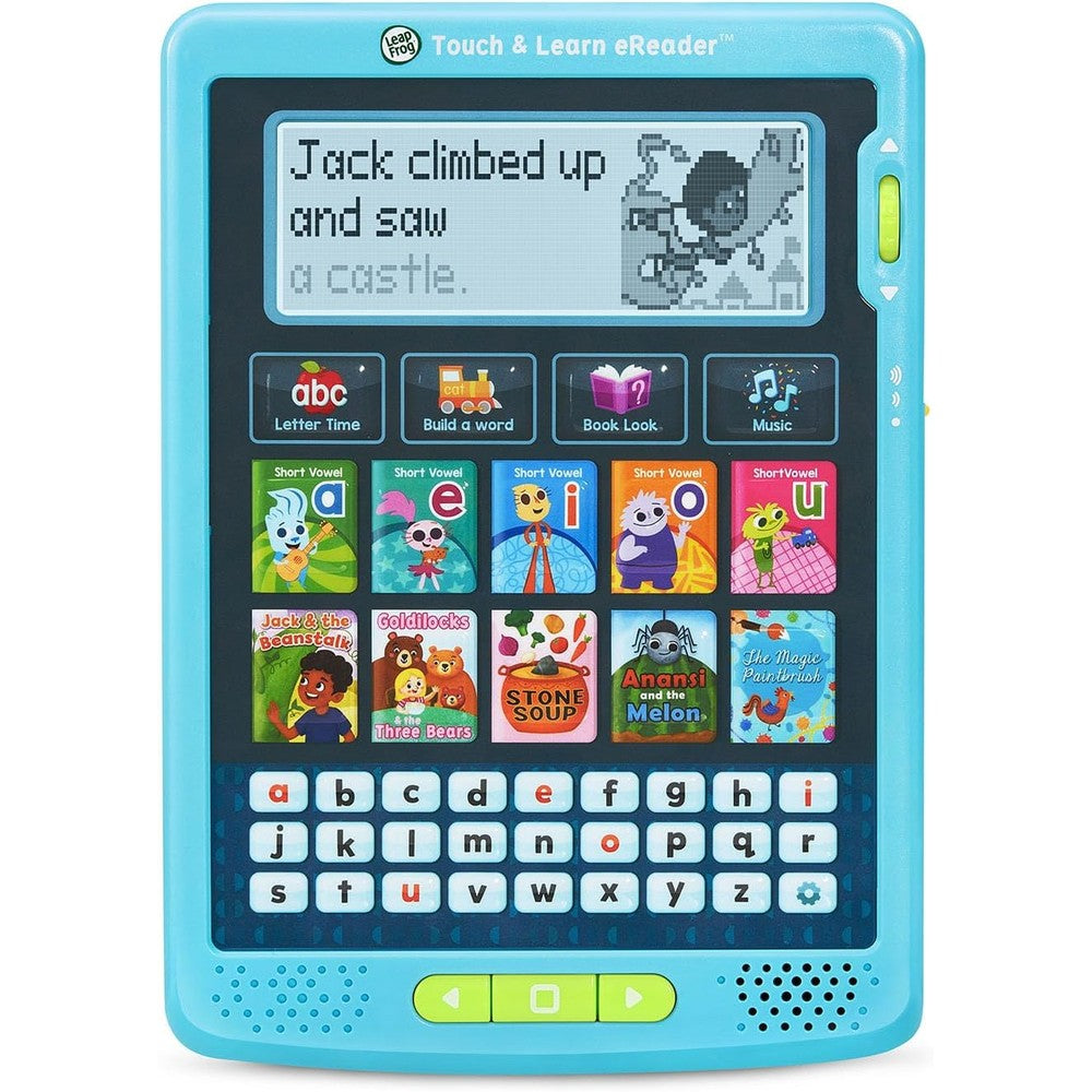 LeapFrog Touch and Learn eReader in Teal front view