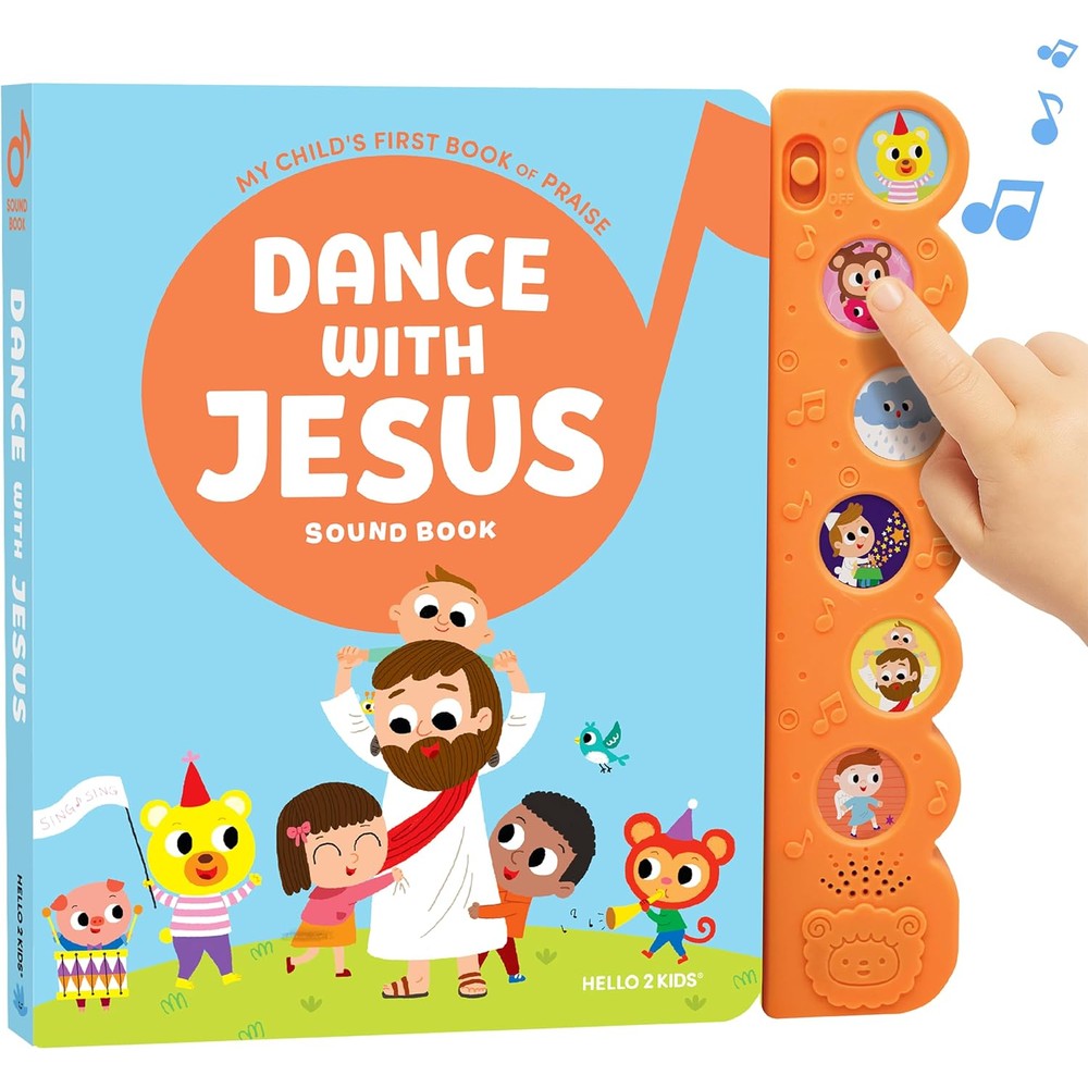 Hello 2 Kids Dance with Jesus Christian sound book front cover