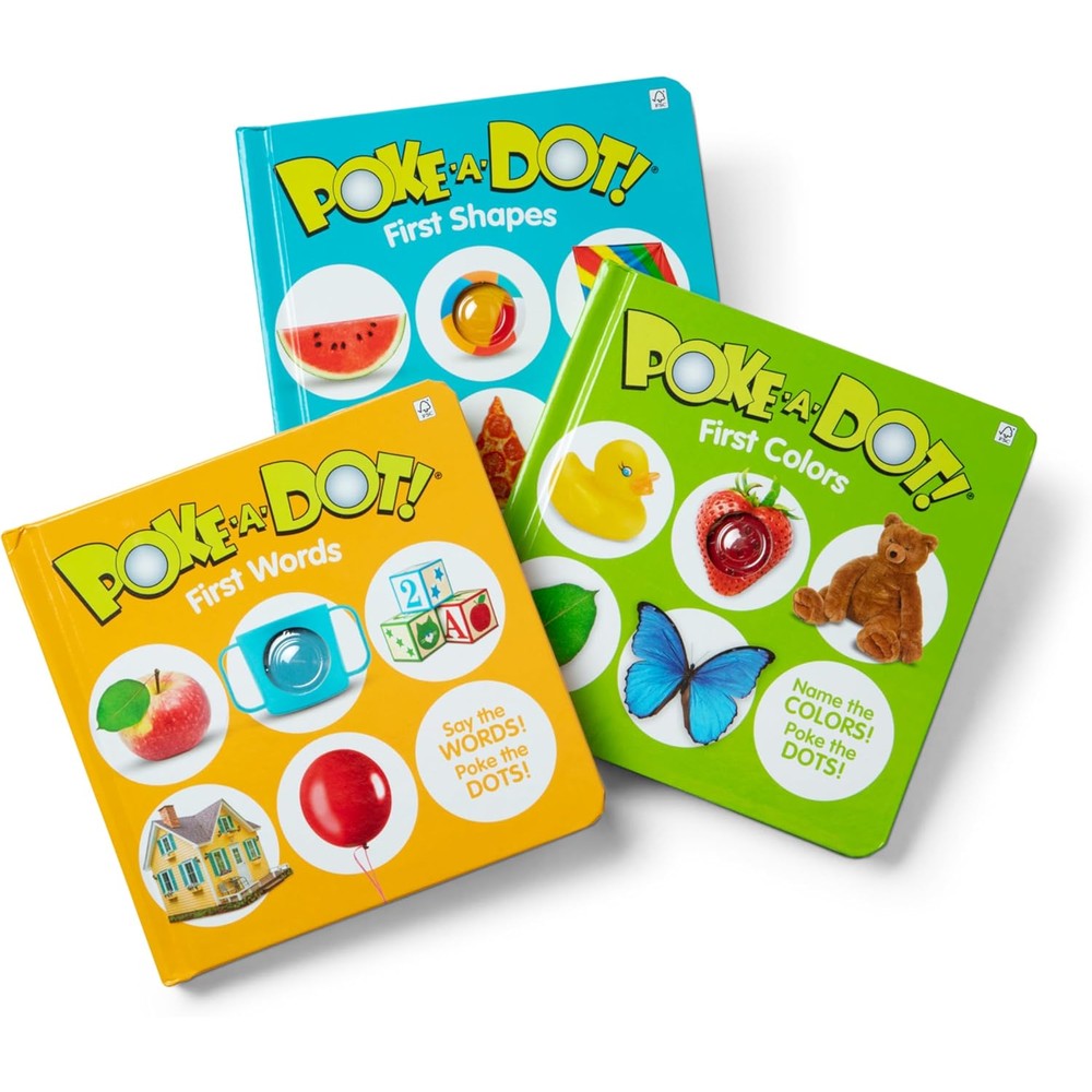 Melissa and Doug Poke-a-Dot 3-Pack front cover showing interactive books