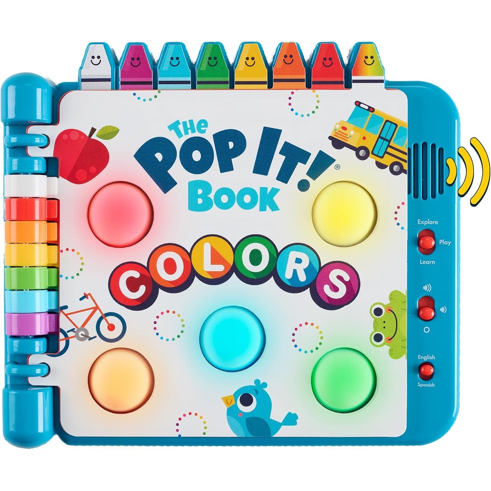 Chuckle and Roar Pop It Book Colors front view interactive toy