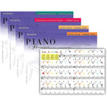 Tixqeaif Faber Piano Primer Level book set front view showcasing lesson and theory guides for music education.