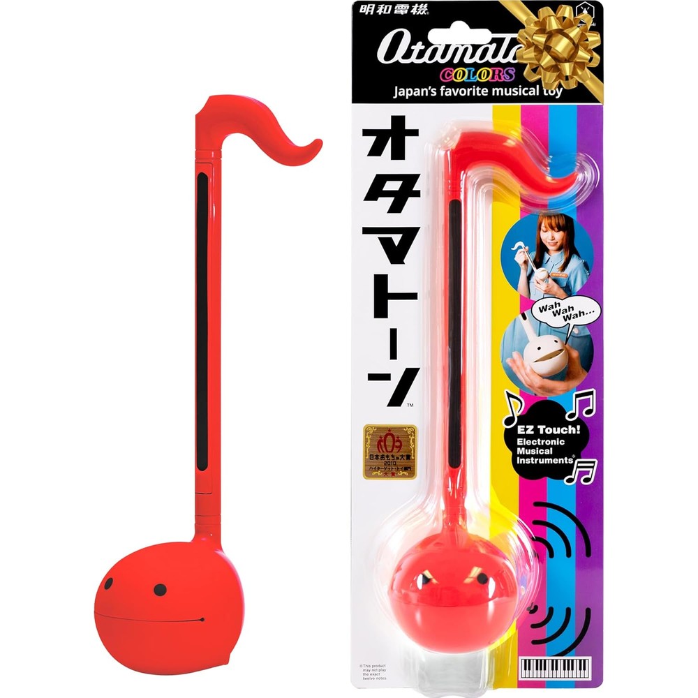 Otamatone Japanese electronic musical instrument red front view