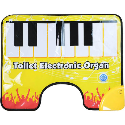 JENY Potty Piano musical floor mat front view showcasing the U-shaped design around a bathroom toilet base.