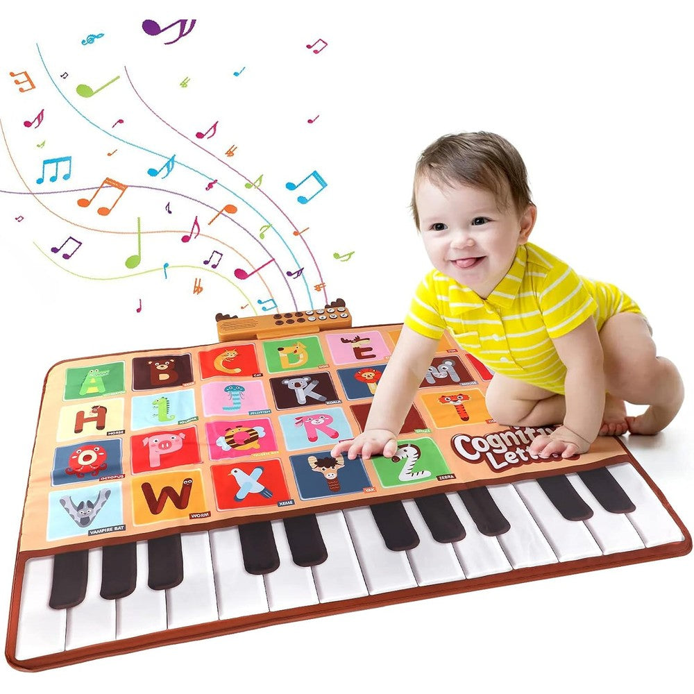 Bluejay baby piano mat interactive musical toy front view layout