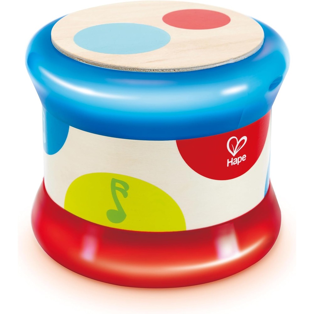 Hape Baby Drum colorful rolling musical instrument toy front view