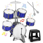 CHADRIGIVS kids drum set front view blue toddler musical instrument kit