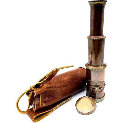 5Moonsun5 solid brass nautical spyglass telescope front view