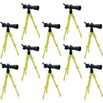 NUOBESTY mini telescopes with tripod front view showcasing the miniature scale design.