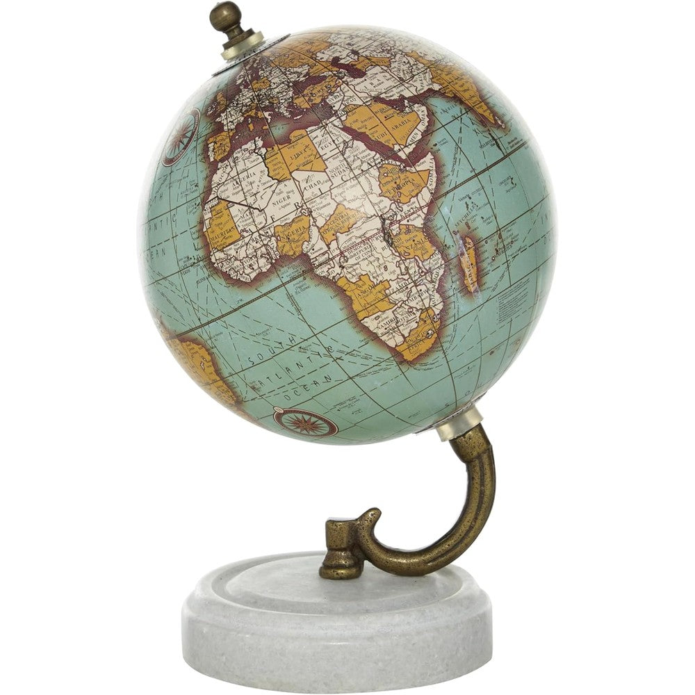 Deco 79 marble globe teal front view