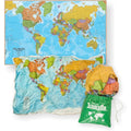Waypoint Geographic World ScrunchMap front view for education