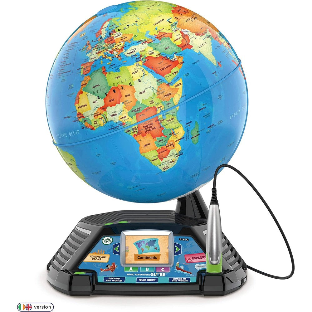 LeapFrog Magic Adventures Globe front view with stylus.