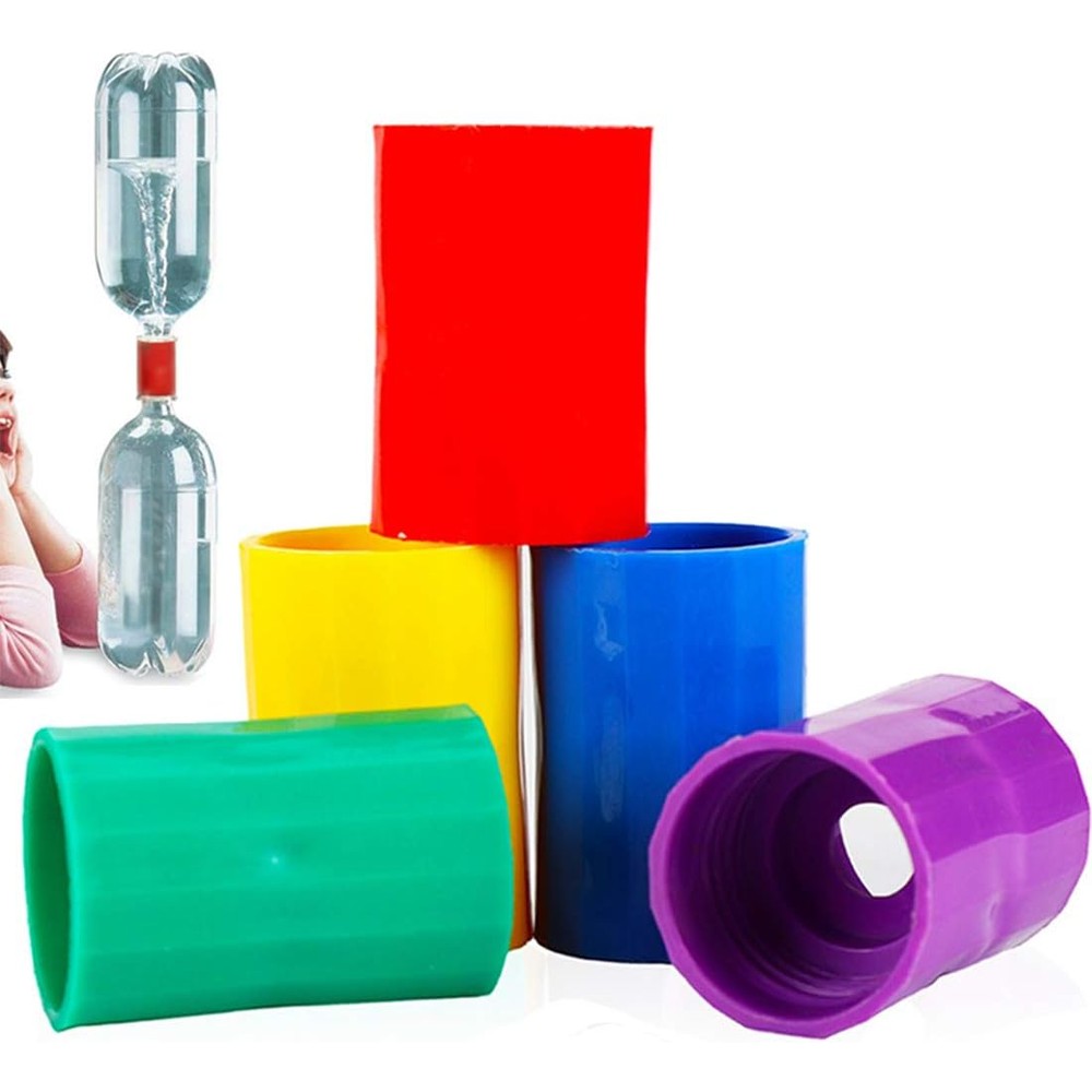 NANAOUS Tornado Bottle Connectors pack of five colorful vortex tubes front view