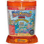 Sea Monkeys Ocean Zoo Neon premium educational aquarium kit front view showcasing the bright neon plastic tank with built in magnifying lenses