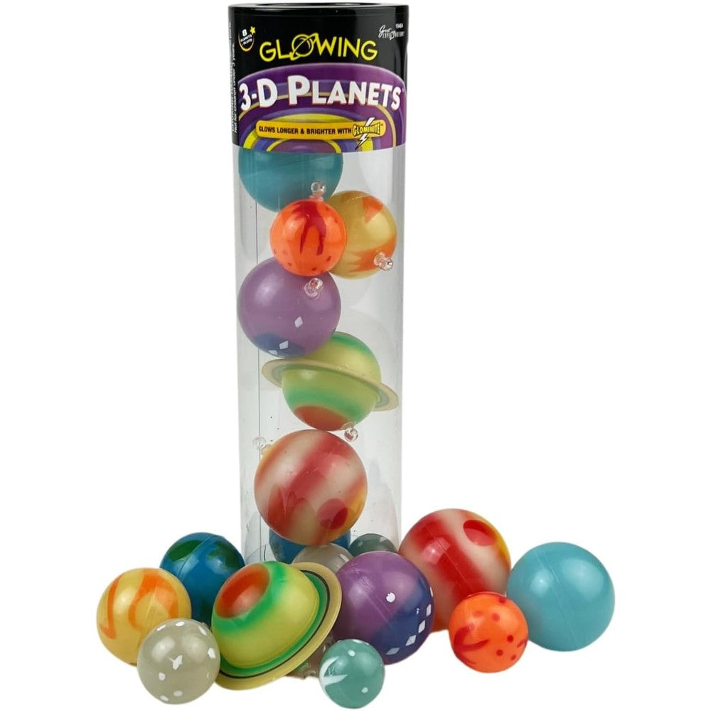 University Games Great Explorations 3D Planets packaging tube showing glowing solar system elements