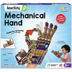 Smartivity DIY Robotic Mechanical Hand STEM toy front view showing wooden components