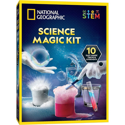Blue Marble National Geographic Magic Chemistry Set box front view showing STEM educational branding