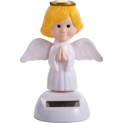 Galyacht angel solar dancing figures front view on a car dashboard