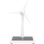 Kisangel solar windmill educational kit front view showing white turbine design on solar panel base