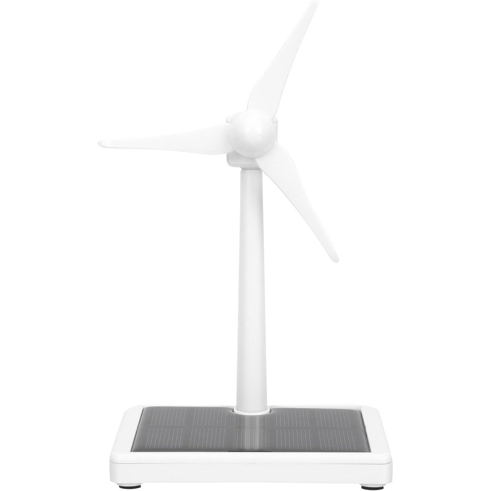 Kisangel solar windmill educational kit front view showing white turbine design on solar panel base