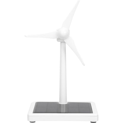 Kisangel solar windmill educational kit front view showing white turbine design on solar panel base