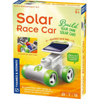 Thames and Kosmos Solar Race Car STEM Experiment Kit retail box front view featuring a solar-powered educational toy car.