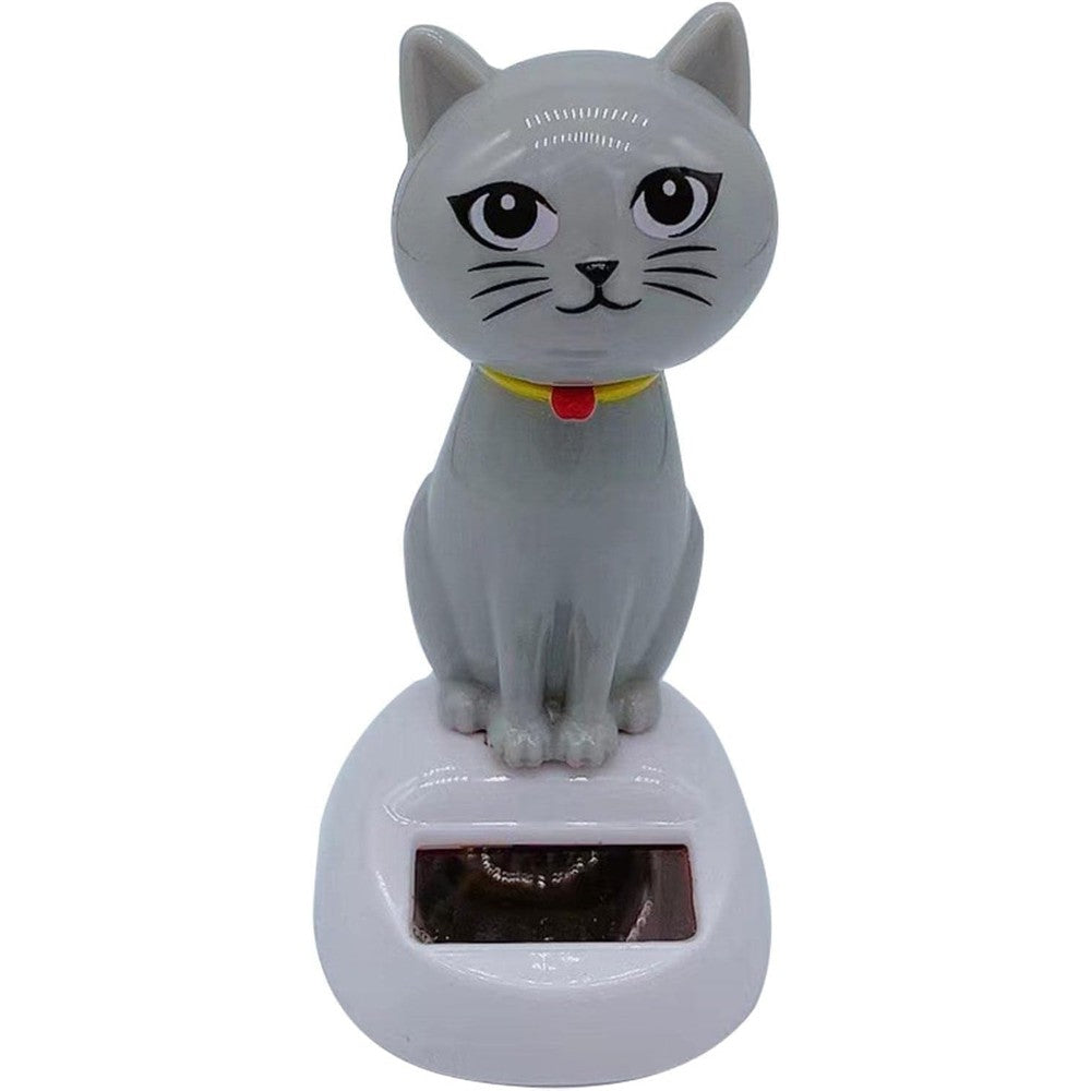 JJLFresheners cute solar powered dancing cat figure front view car dashboard ornament