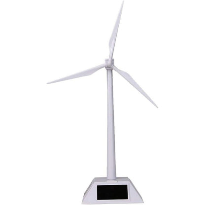 HUAWELL desktop wind turbine model solar powered windmill front view showing white plastic base and blades.