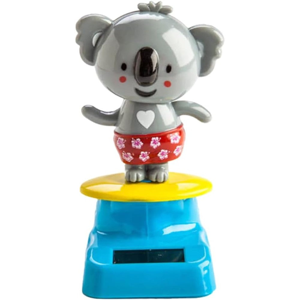 RANYUNSYZ solar powered dancing koala front view showcasing solar cell panel on base