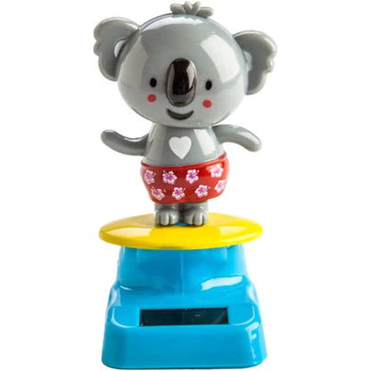 RANYUNSYZ solar powered dancing koala front view showcasing solar cell panel on base
