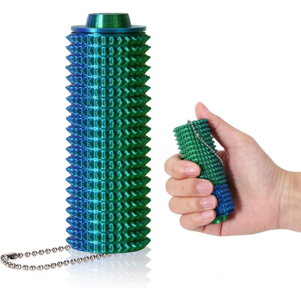 SASBSC Little Ouchies Pain Fidget front view showing three-piece pack in green 3D printed material.
