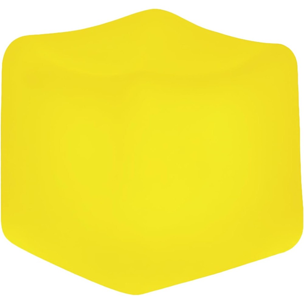 SUPERZON Square Stress Cube front view of yellow sensory fidget toy.