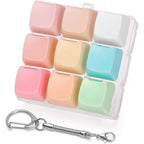Netholid cat shape keyboard fidget toy front view showing nine colorful pastel buttons.