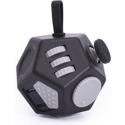 UOOEFUN 12 sided fidget cube toy front view showing joystick and gears for authentic stress relief retail