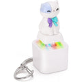 Netholid meowing cat keyboard fidget toy keychain front view with white cat character topper