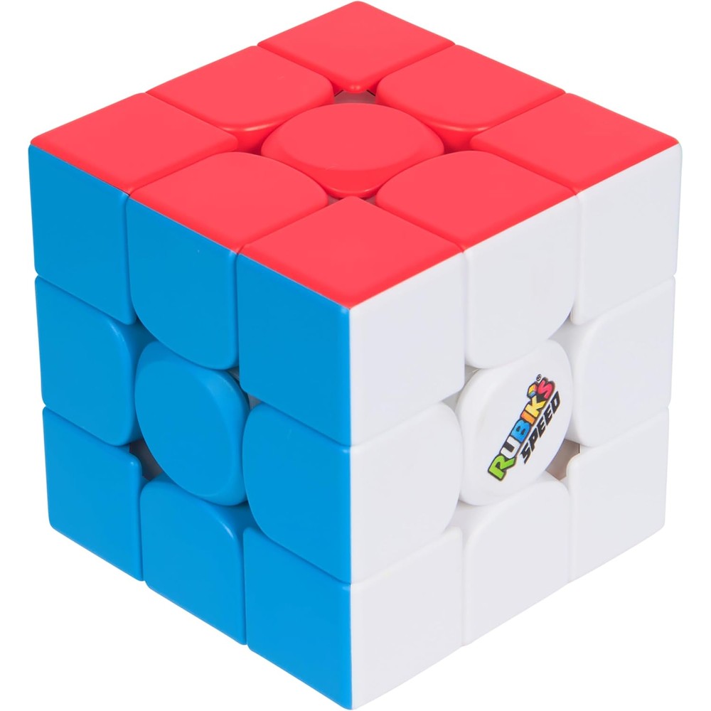 Rubik's 3x3 magnetic speed cube front view showing bright stickerless faces.